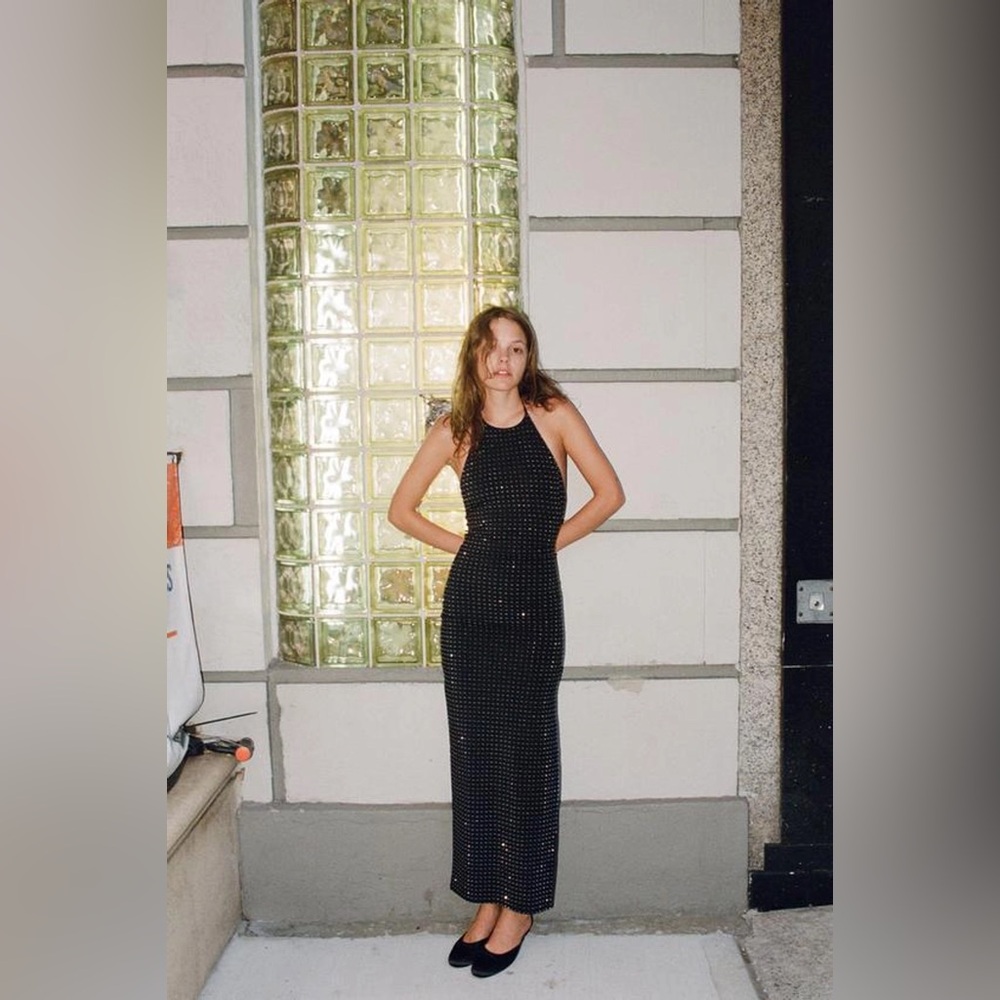 ZARA DRESS WITH RHINESTONES